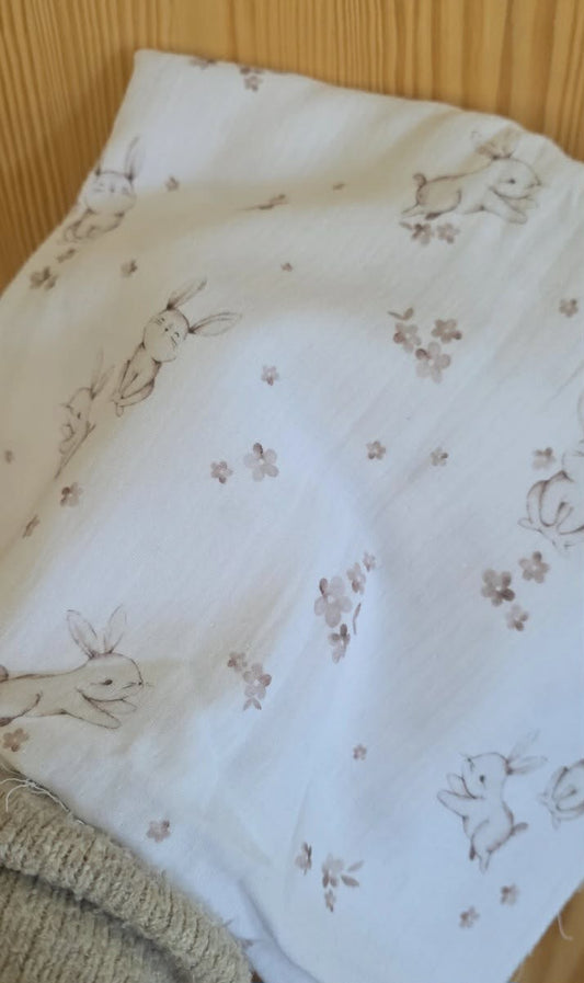 Doudou lapin + hochet lapin avec mini noeud
